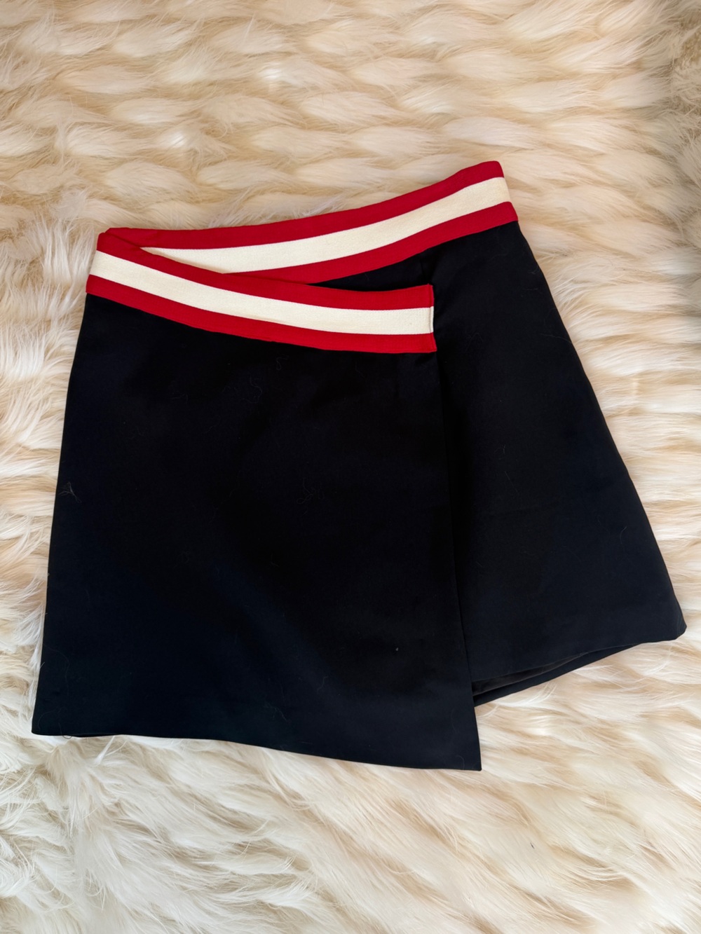C/MEO Collective Black Kids Skirt with Red and White Side Stripes